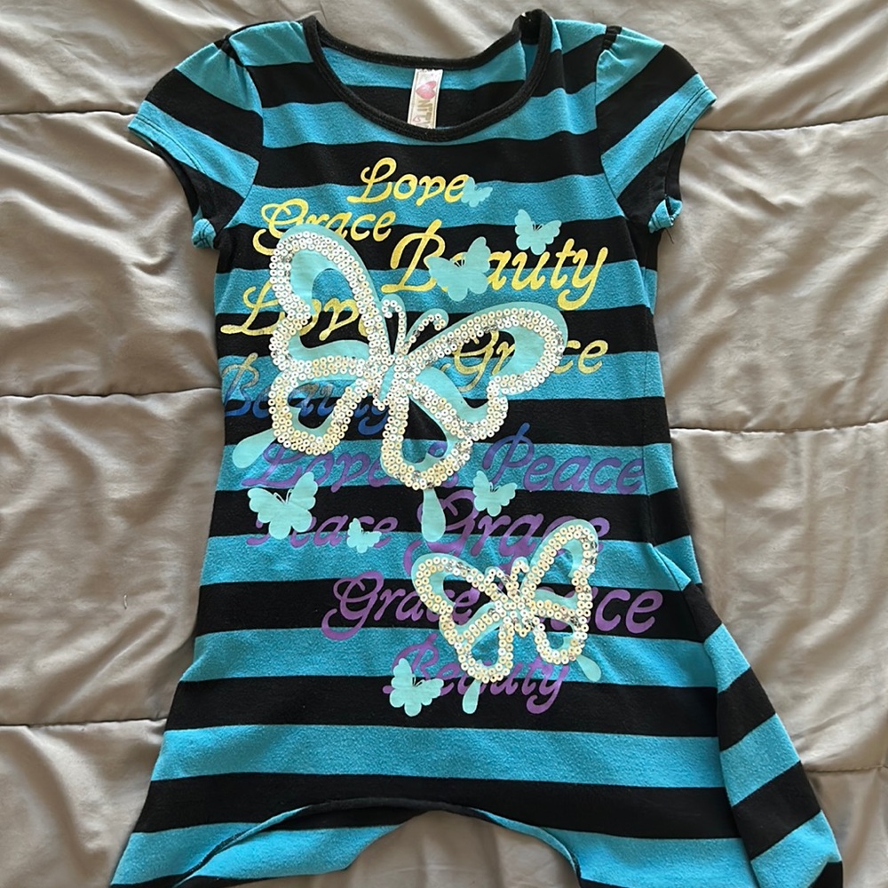 Vintage striped tee with sequins-